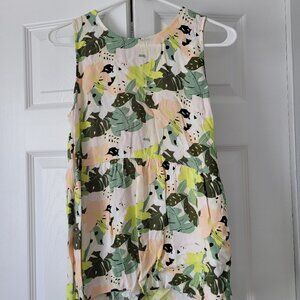 Loft Size Small Sleeveless Floral Business Casual Shirt